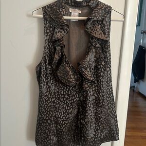 LaRok Silver Silk Blend Blouse